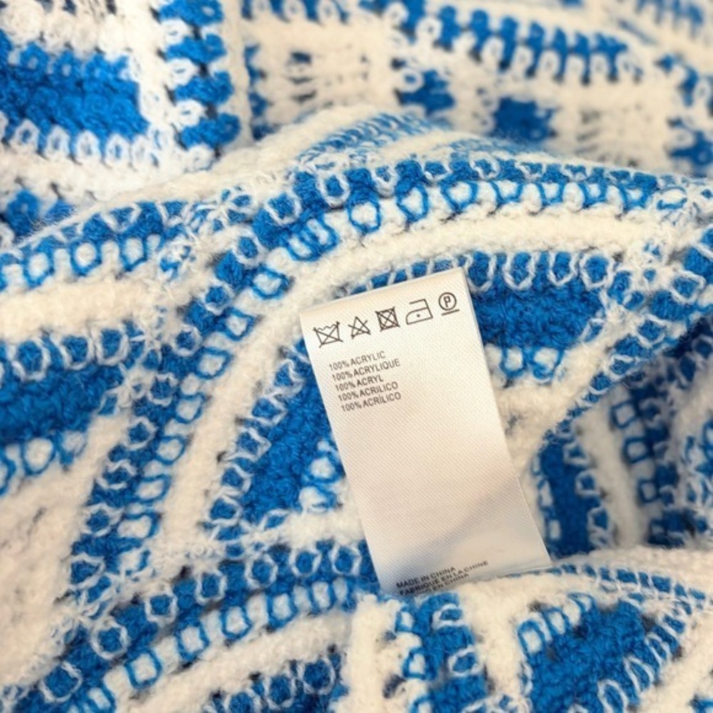 NWT!! Anthropologie CELANDINE Crochet Long Sleeve Mini Kaftan Cover-Up Mini M/L - Picture 14 of 16